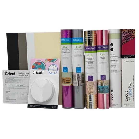 Cricut Vinyl Lot Iron On Infusible Ink Cardstock  Gift Metallic Craft Holiday - Picture 1 of 10